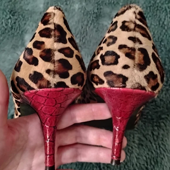 DONALD J PLINER Animal Print Heels Shoes Women's Size 7.5 - Picture 4 of 6